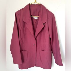 Vintage 80’s Levi’s Bend Over Pink Maroon Blazer Jacket Women’s Size 10 USA Made
